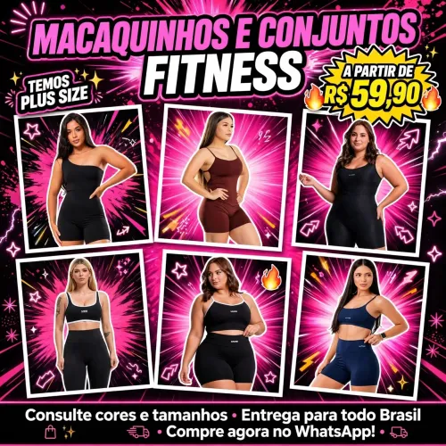 Macaquinhos e conjuntos fitness