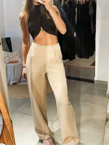 Calça Alfaiataria Bege