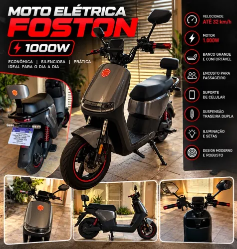 MOTO ELÉTRICA FOSTON 1000W - LINDA E BEM CONSERVADA