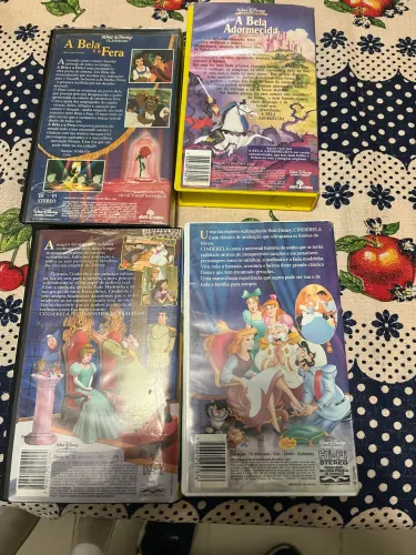 4 furas VHS clássica Cinderela da Walt Disney