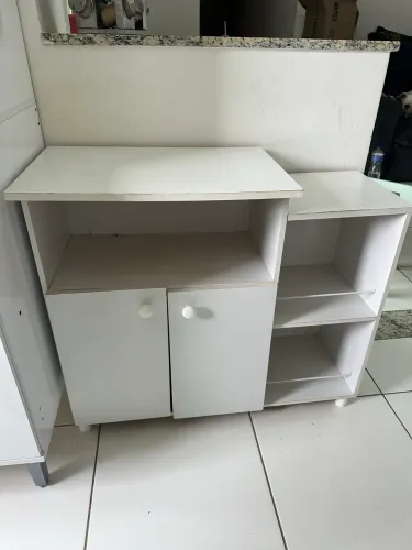 Balcão Multiuso / Fruteira / Suporte para Micro-ondas (Branco)