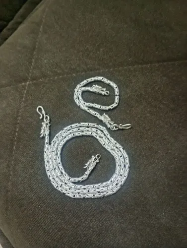 Cordão e pulseira de prata bali peruana 5mm