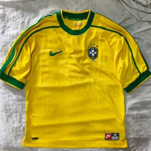 camisa original copa do mundo 1998 cbf seleção brasileira tamanho m 1999 amarela