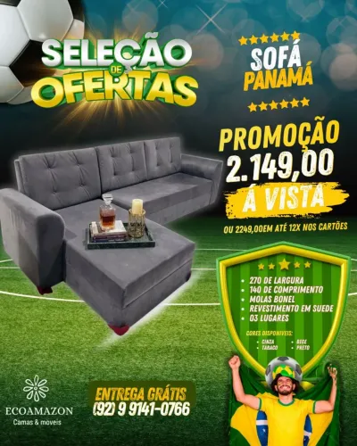 Sofá Panamá na Promoção - frete grátis