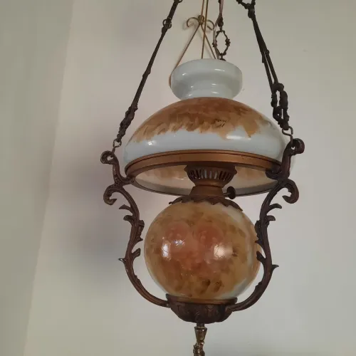 Lustre antigo de teto pintado à mão 