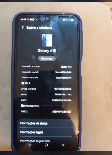 Samsung A15 Biometria , Face ID 128GB zero oportunidade