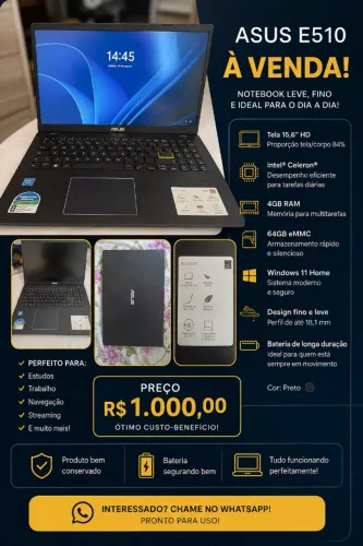 Notebook Asus E510