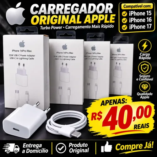 carregador iPhone 35w 15,16,17