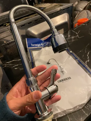 Torneira De Cozinha Ecológica Gourmet Tubo Flexível Premium