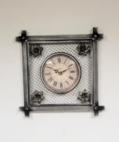 RELÓGIO DE PAREDE VACHERON-PARIS 36x36cm VINTAGE FUNCIONAL, DECORAÇÃO RETRÔ.