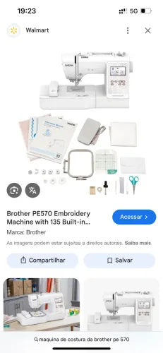 Máquina de costura e bordar