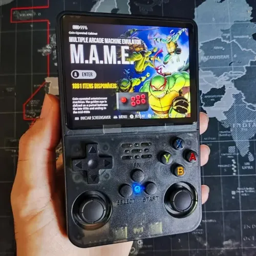 Console R36S Novo com Entrega Grátis | Vídeo Game Portátil Preto