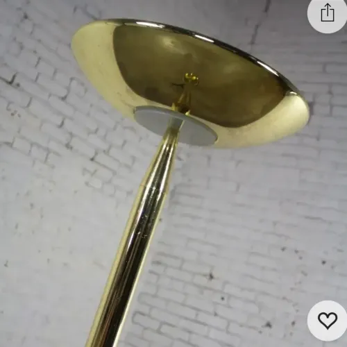 Luminária de Chão Vintage Torchiere 1960-70 Design