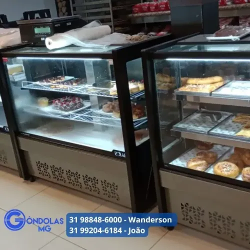 Balcão refrigerado para padaria