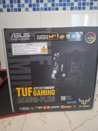 Placa-mãe ASUS TUF Gaming A520M-PLUS II AM4 nova loja infoMM
