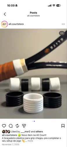 Braçadeira elástica para raquete 