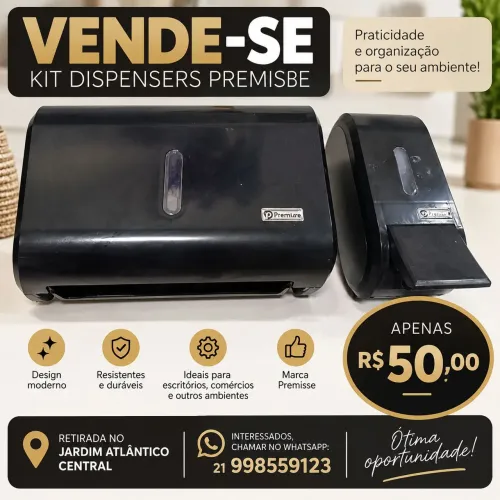 Kit Dispensers - porta sabão e papel toalha