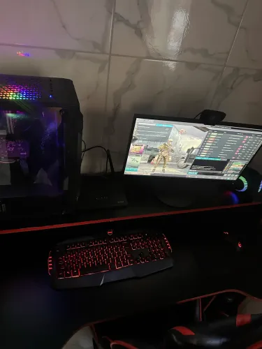 PC gamer completo mesa+cadeira gamer, Ryzen 5600 / RX 580 / 32GB RAM wpp *27
