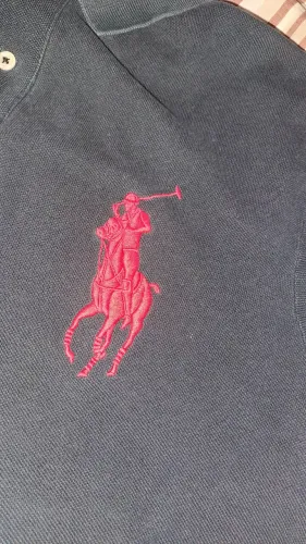? Camisa Polo Manga Longa Preta