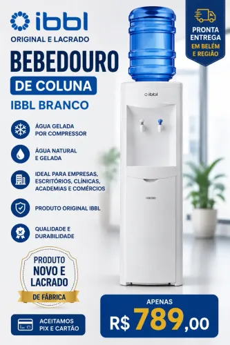 Bebedouro IBBL Coluna Branco Original | Novo Lacrado | R$ 789