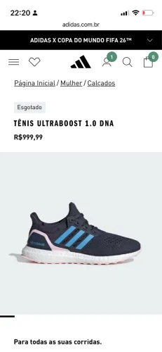 Tênis Novo Adidas Ultraboost 1.0 DNA