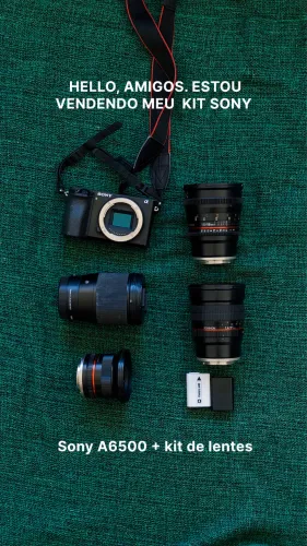 SONY A6500 + KIT DE LENTES | KIT COMPLETO PARA FOTO E VÍDEO