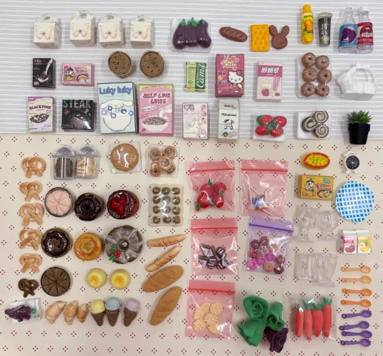 MEGA lote acessórios comidinhas Barbie