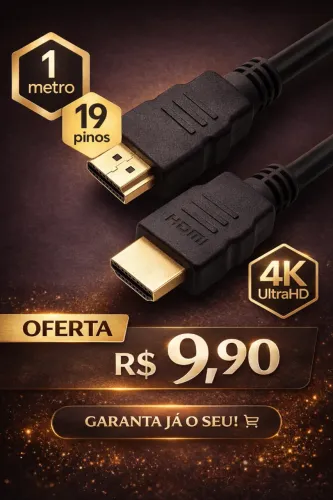 Cabo Hdmi 1.4 4k Tvs, Dvd, Home Games Alta Resolução 1 Metro
