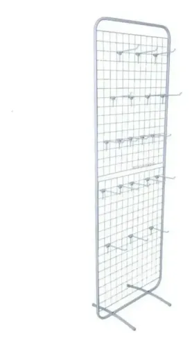 Estante Biombo de chão Branco de 15 cm de tela aramada