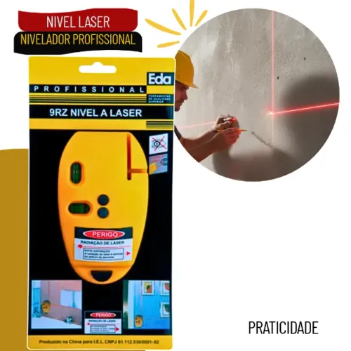 Nível Laser EDA 9RZ com Feixe de 90° para Pisos, Portas e Obras - SFM22
