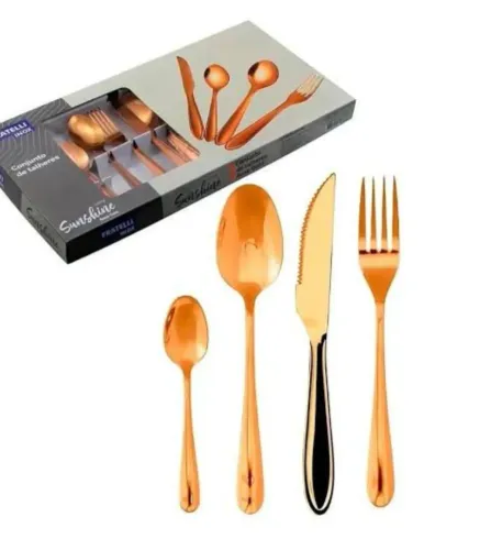 Faqueiro 24 peças Gold Luxo