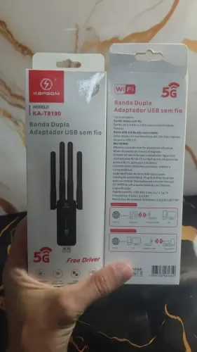 Adaptador Wifi Usb 1200mbps Dual-band 2.4g 5ghz 4 Antenas KA-T8190 Kapbom