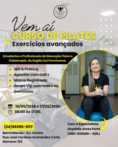 Estudantes e Profissionais de Educação Física e Fisioterapia: Curso de Pilates Avançado.