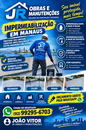 impermeabilização de telhado, laje, piso e parede 