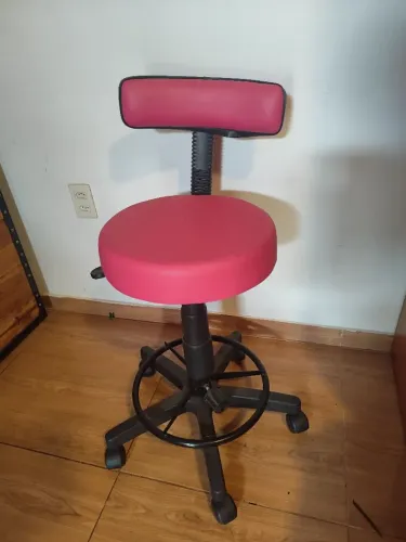 Cadeira giratória flex rosa mocho altura ajustavel 