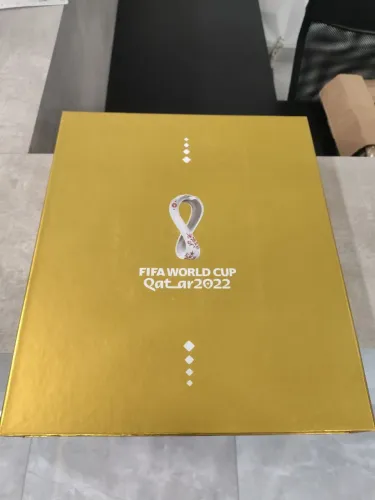 box dourado + álbum completo dourado c/dura para colar