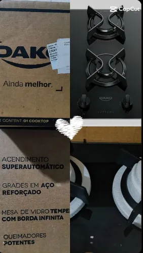 Vendo cooktop 2 bocas novo