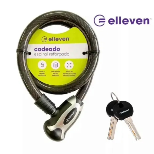 Cadeado tranca de bicicleta, espiral Reforçado, cabo de aço 15mm de espressura 0,8m de com