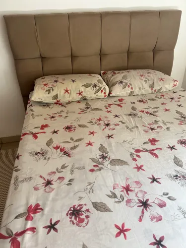 Cabeceira Ortobom Queen 160 cm Estofada Bege - Excelente Estado