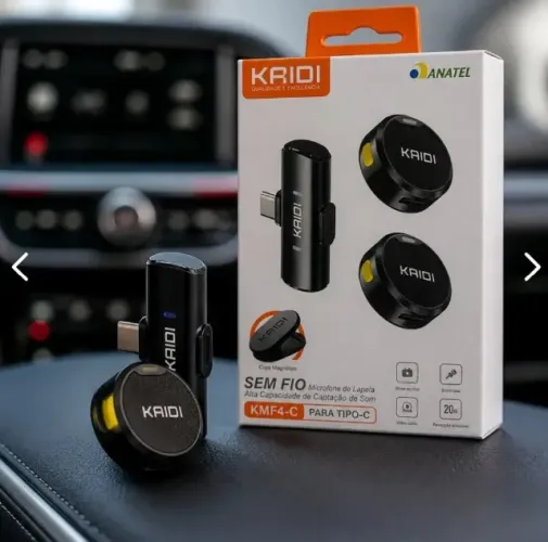 Microfone de Lapela sem fio Kaidi KMF4-C