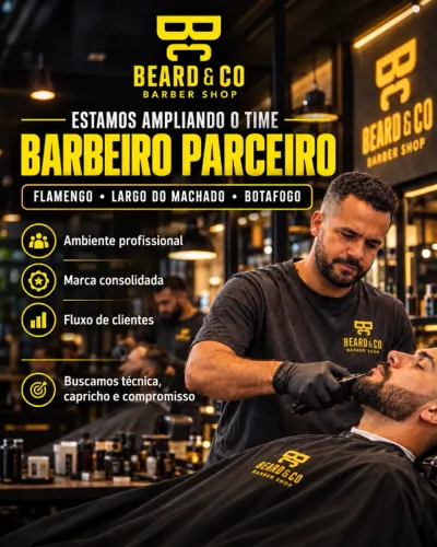 VAGA PARA BARBEIRO PROFISSIONAL - ZONA SUL RJ | CONTRATO DE PARCERIA