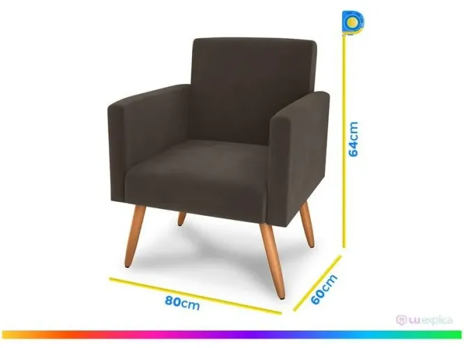 Poltrona Decorativa Moderna Matrix DallasPoltrona Decorativa Moderna Matrix Dallas