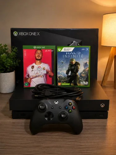 XBOX ONE X IMPECÁVEL NA CAIXA 