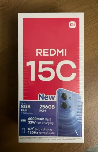 Celular Redmi 15c Xiaomi 256gb Preto - Novo, Lacrado