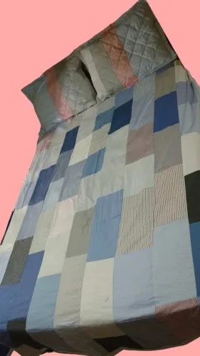 Colcha casal retalhos Fronhas made in roça produto novo embalado