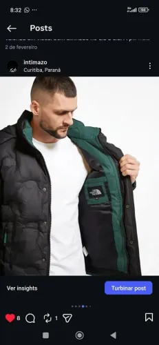 Jaqueta The North Face Masculina emborrachada pluma de ganso Chile, **QUEIMA DE ESTOQUE**