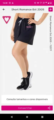 Shorte e Bermudas femininas romance favorita