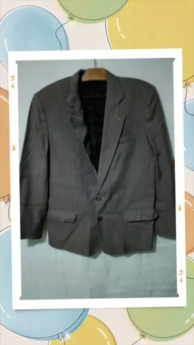 Blezer masculina tamanho G cor cinza