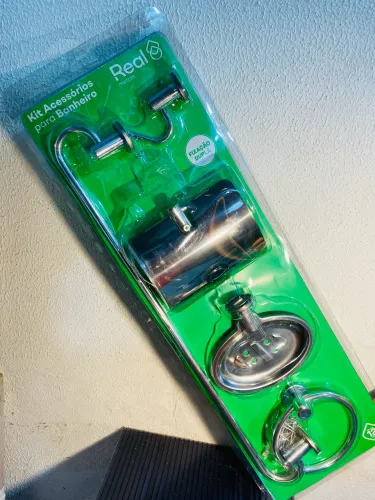 Conjunto kit acessórios aço inox para banheiro 5pçs - Real Metais