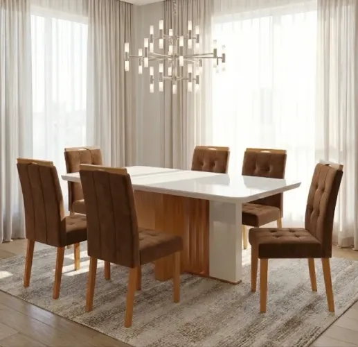 Conjunto de Jantar Mantova 6 Lugares